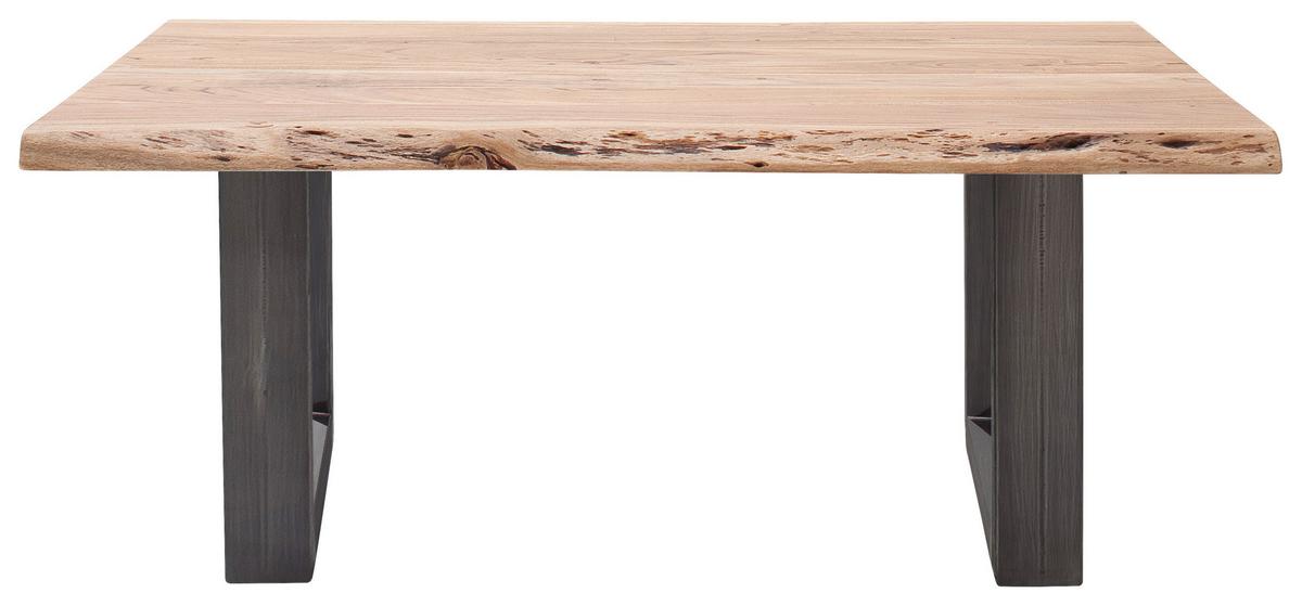 Couchtisch Holz Massiv Cartagena Akazie/nickelfarben - Akaziefarben/Nickelfarben, MODERN, Holz/Metall (110/45/70cm)