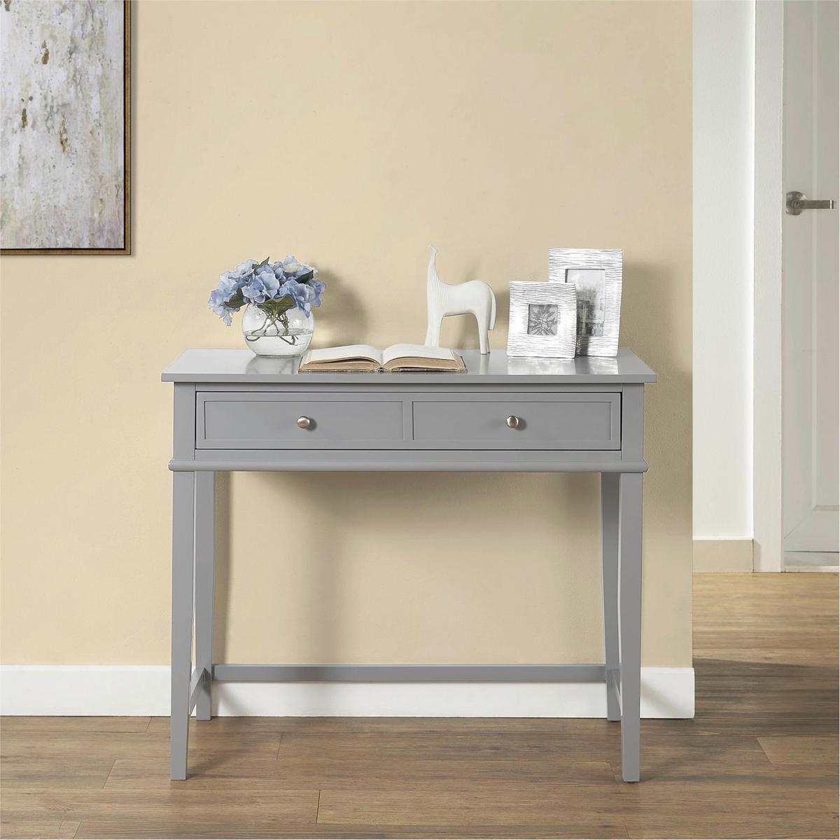 Schreibtisch Franklin Grau L: 89cm - Grau, Design, Holzwerkstoff (89/75/45cm) - MID.YOU