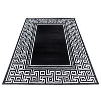 Webteppich Schwarz/Weiß Naturfaser Parma 120x170 cm - Schwarz/Weiß, KONVENTIONELL, Textil (120/170cm)