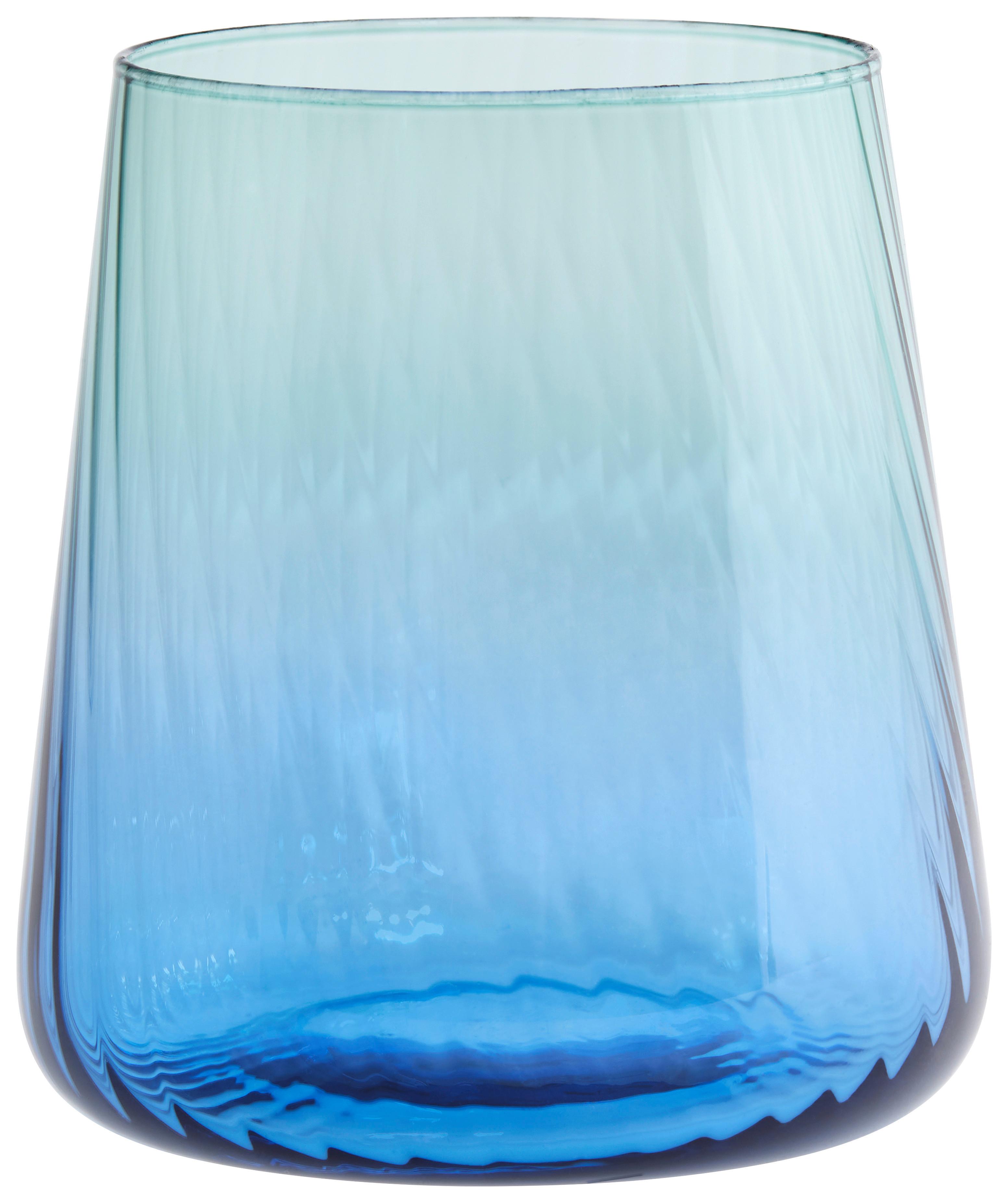 Trinkglas Tessa 4er-set Ca. 420 Ml, Blau/mintgrün - Blau/Mintgrün, Basics, Glas (420ml) - Luca Bessoni