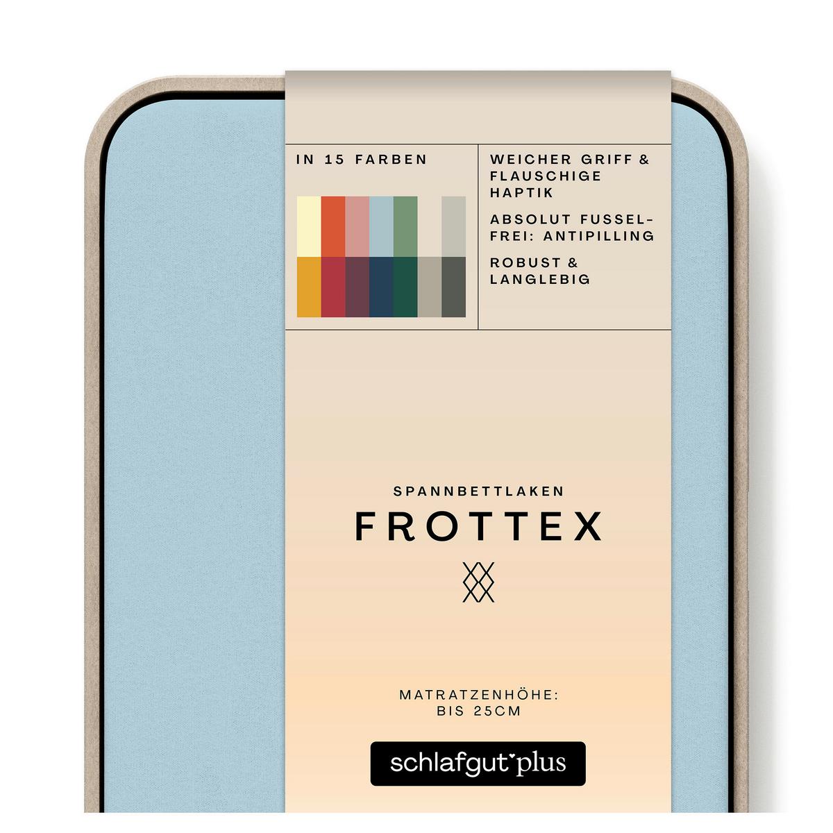 Spannleintuch Frottee Hellblau 130x200 cm - Hellblau, Basics, Textil (130/200cm) - Schlafgut