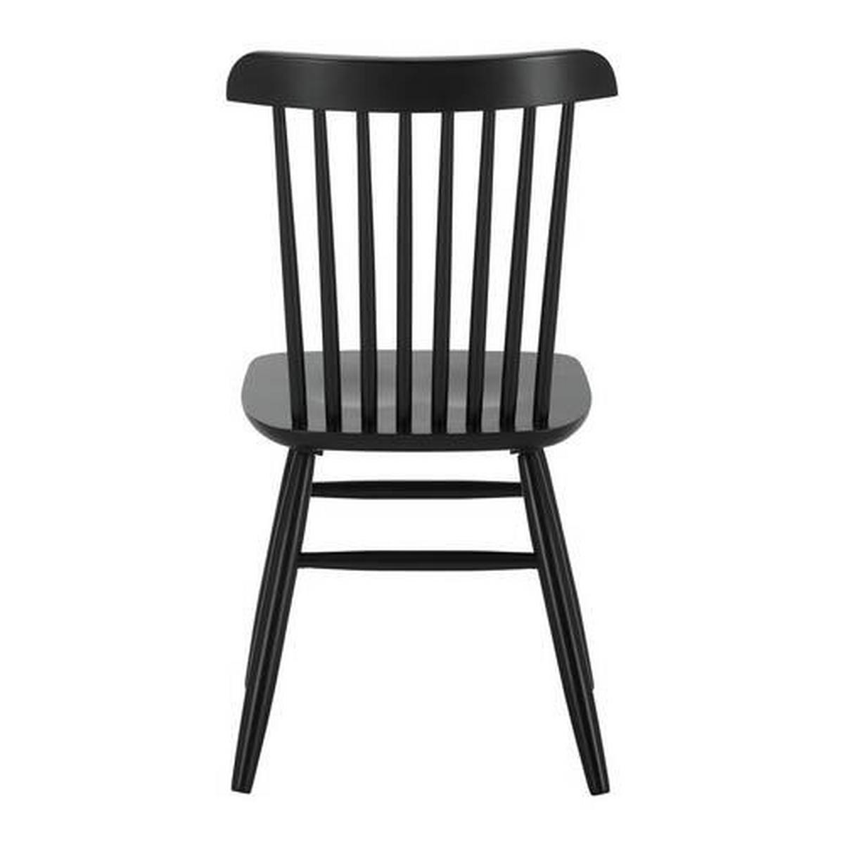 Sada židlí z masivu PEDRO černá 2ks - černá, Moderní, dřevo (48/89/52cm) - Bessagi Home