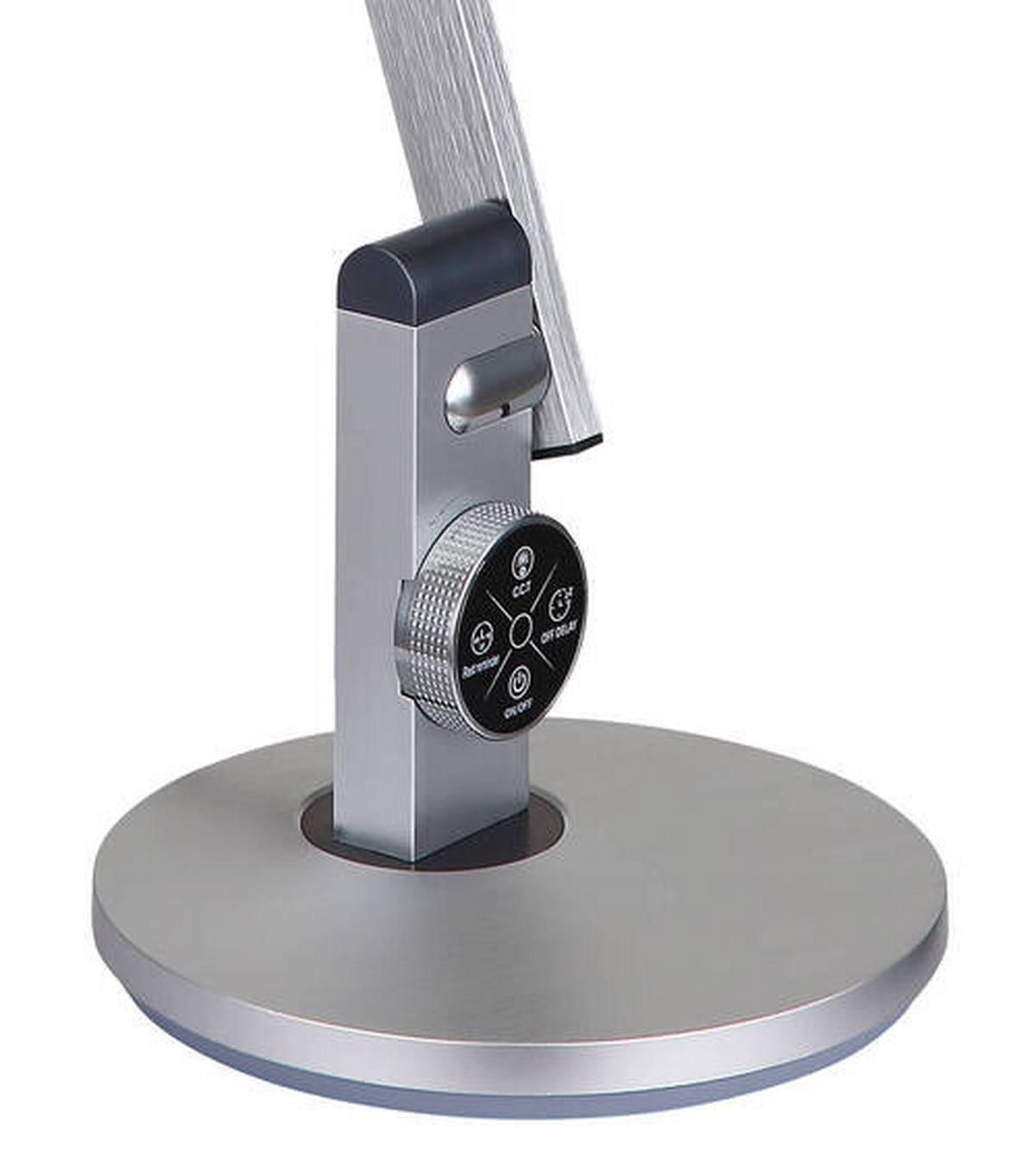 LED-Schreibtischleuchte 58442 - Silberfarben/Opal, Design, Kunststoff/Metall (63,5/19/49,9cm) - Globo