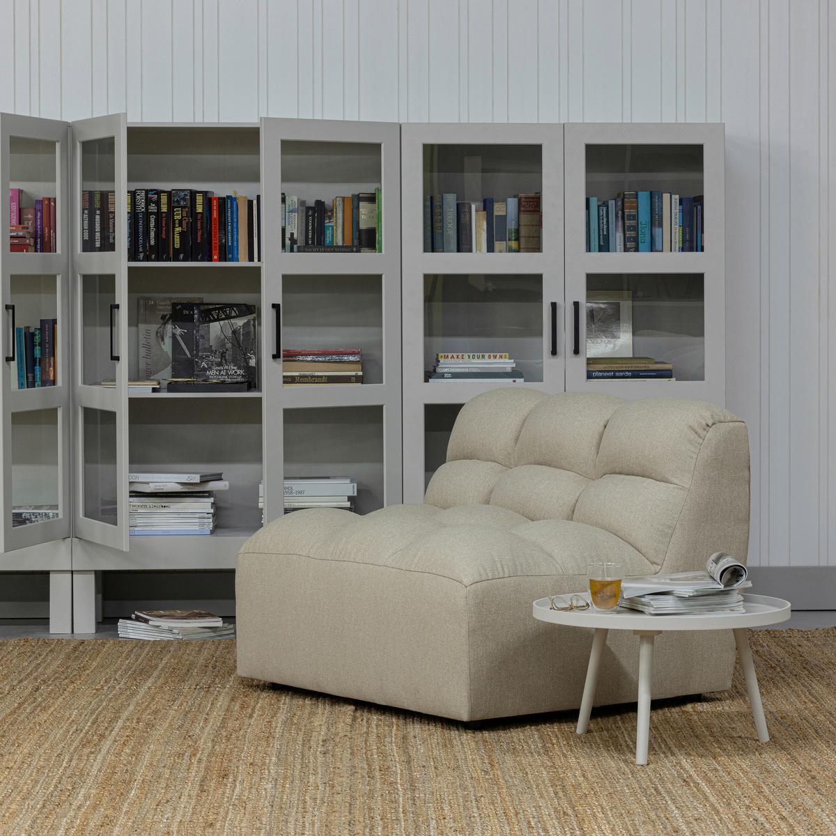 Sessel Pepper Sandfarben B: 100cm - Sandfarben/Schwarz, Design, Textil (100/79/92cm) - Livetastic