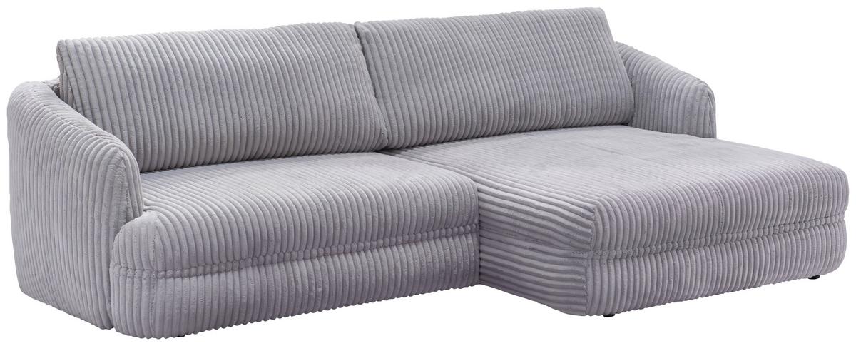 Ecksofa Lush, Grau Schenkel: 284x161 cm - Terracotta/Schwarz, Design, Textil (284/161cm) - Livetastic