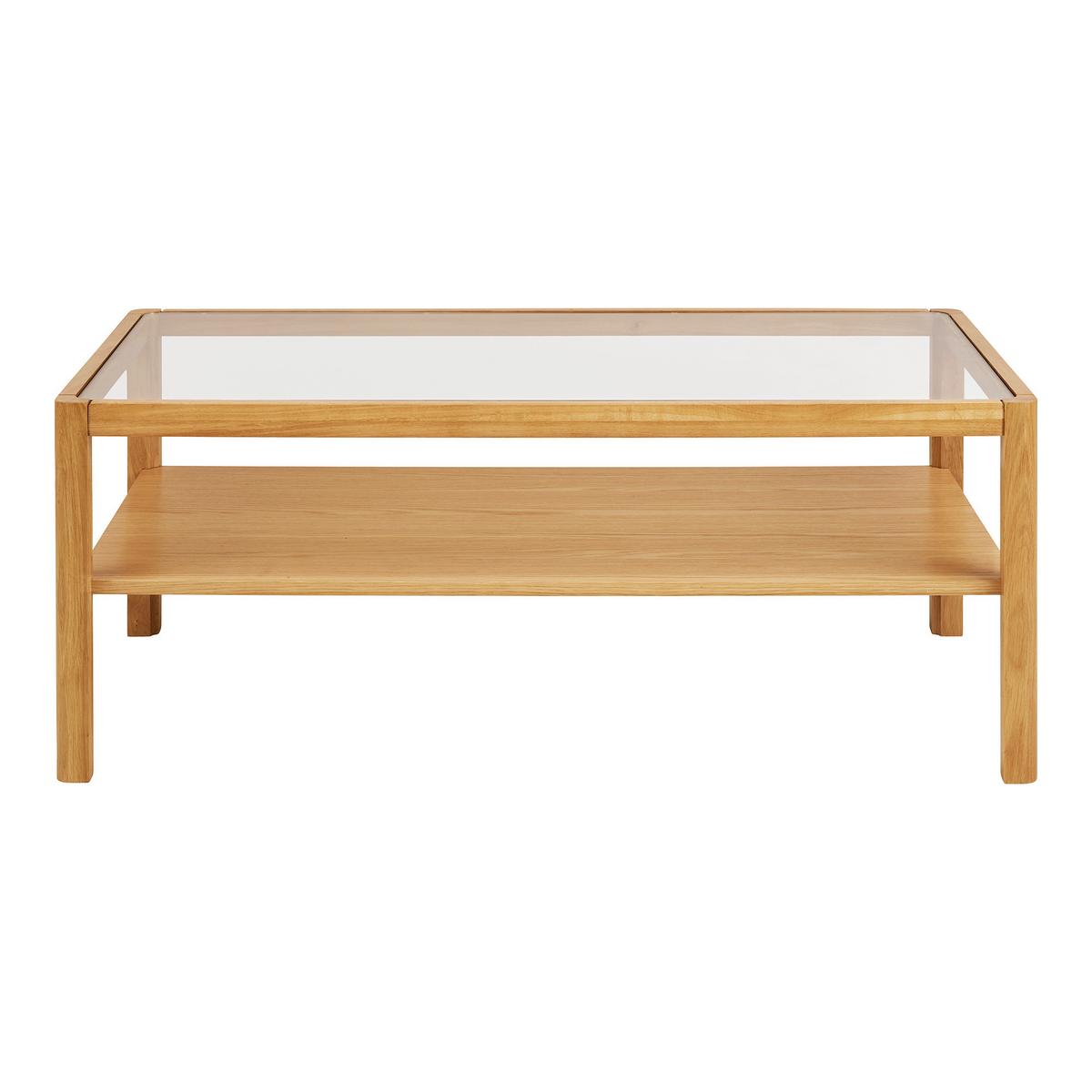 Couchtisch Lourmarin Eichefarben B: 110cm - Eichefarben, Design, Glas/Holz (110/60/45cm) - MID.YOU