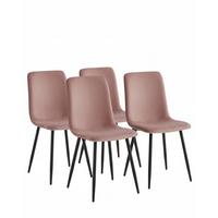 Stuhl-set Leipzig S 4er-Set - Altrosa/Schwarz, MODERN, Textil/Metall (44/92/54cm) - MID.YOU