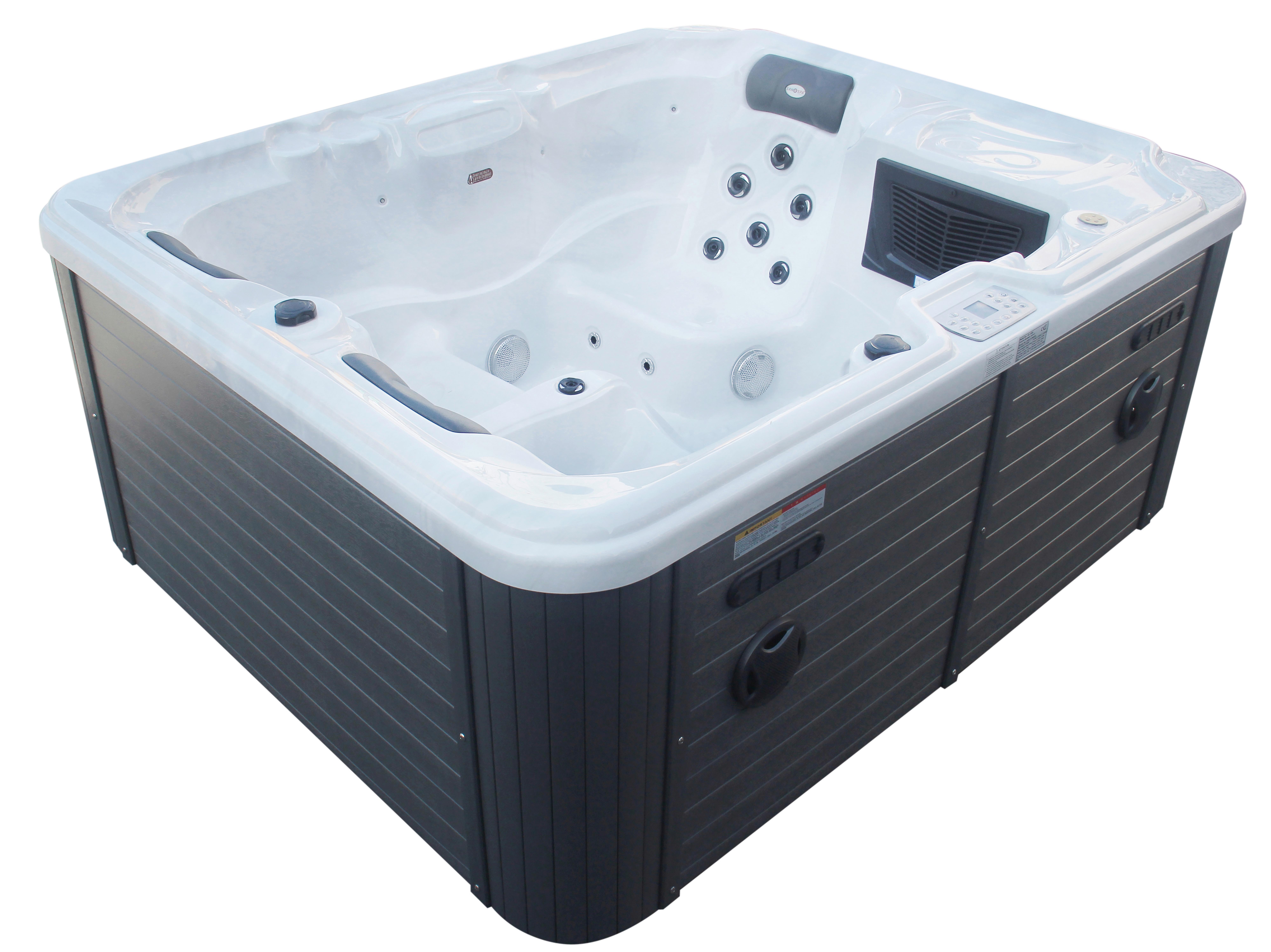 Whirlpool Adria Grauweiß B: 208 Cm - KONVENTIONELL, Kunststoff (208/175/90cm) - Sanotechnik