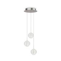 LED-Hängeleuchte Diamond Klar D: 25 cm - Klar, Design, Kunststoff/Metall (25/230cm) - Ideal Lux
