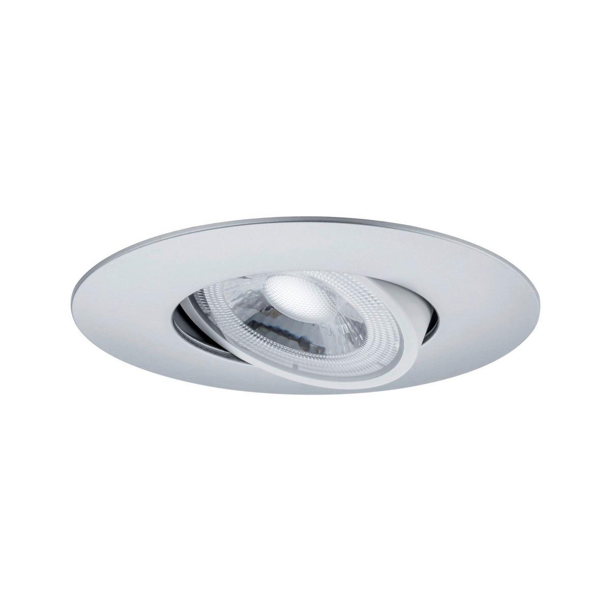 Deckenleuchte 3er-Set Ø 8,2 cm 1-Flammig, Rund - Chromfarben, Basics, Kunststoff (8,2cm) - Paulmann