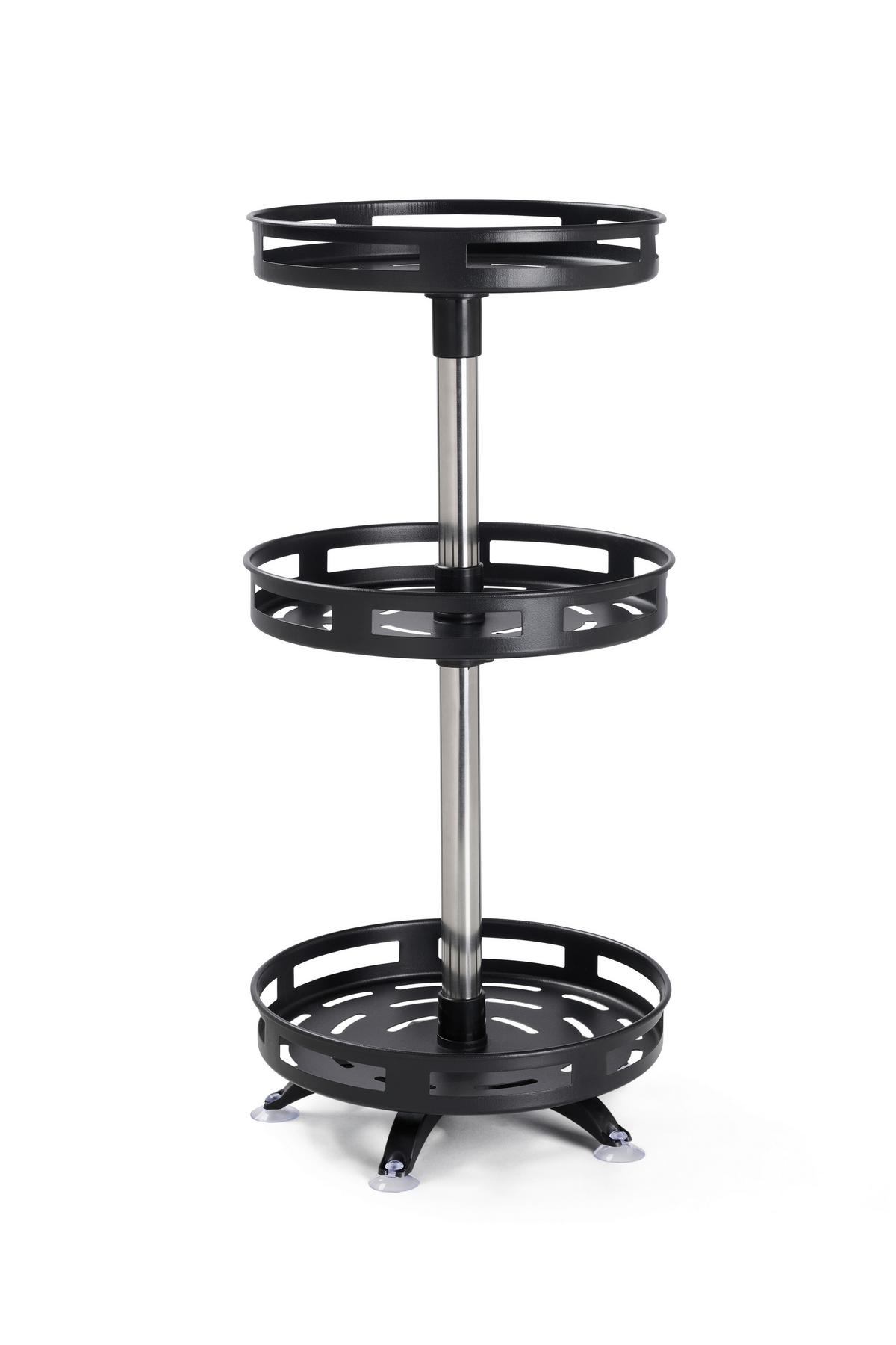 Polička na koreničky SPINNING - čierna, Konventionell, kov/plast (25,5/55,5cm) - Mömax