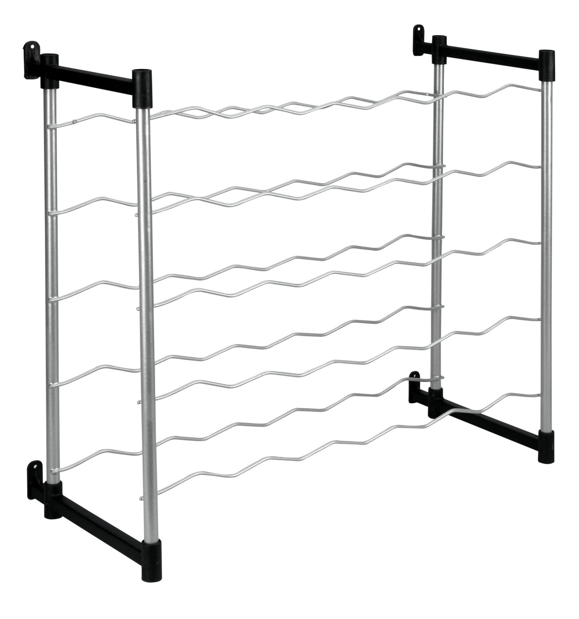 Weinregal Metall Silber 30 Flaschen 56x53 cm Barolo