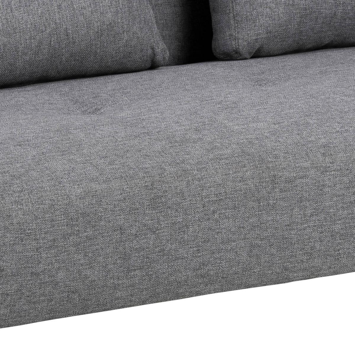 2-sitzer-sofa Mit Schlaffunktion Lukas B: 180 Cm - Eichefarben/Grau, Design, Holz/Textil (180/74/86cm) - MID.YOU