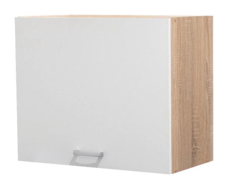 Horní kuchyňská skříňka ANDY šířka/výška: 60/50 cm - bílá/barvy dubu, Basics, kompozitní dřevo/plast (60/50/31cm) - MID.YOU