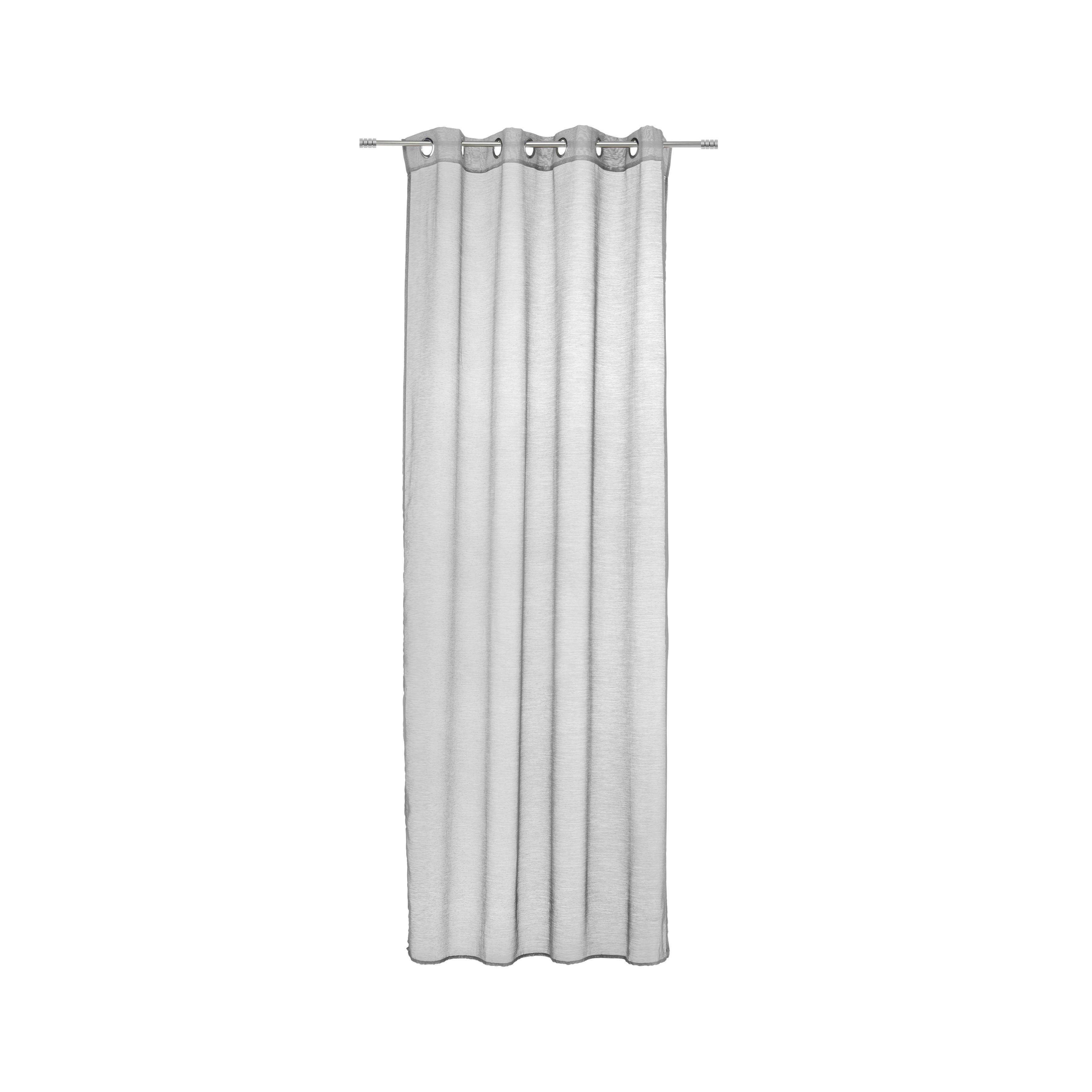ZÁVES S OČKAMI DOLLY, 140/245 cm - sivá/antracitová, textil (140/245cm) - Modern Living