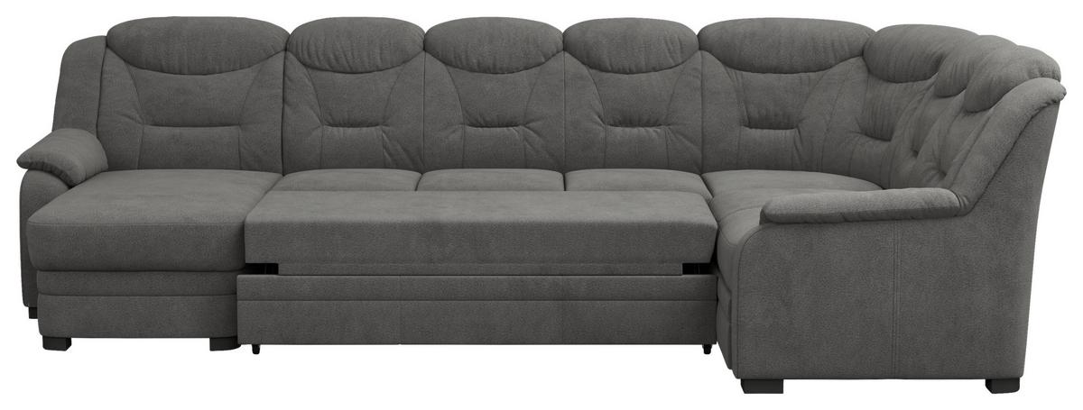 Wohnlandschaft Marcus Anthrazit inkl. Bettkasten - Anthrazit/Schwarz, Basics, Textil (162/330/211cm) - MID.YOU