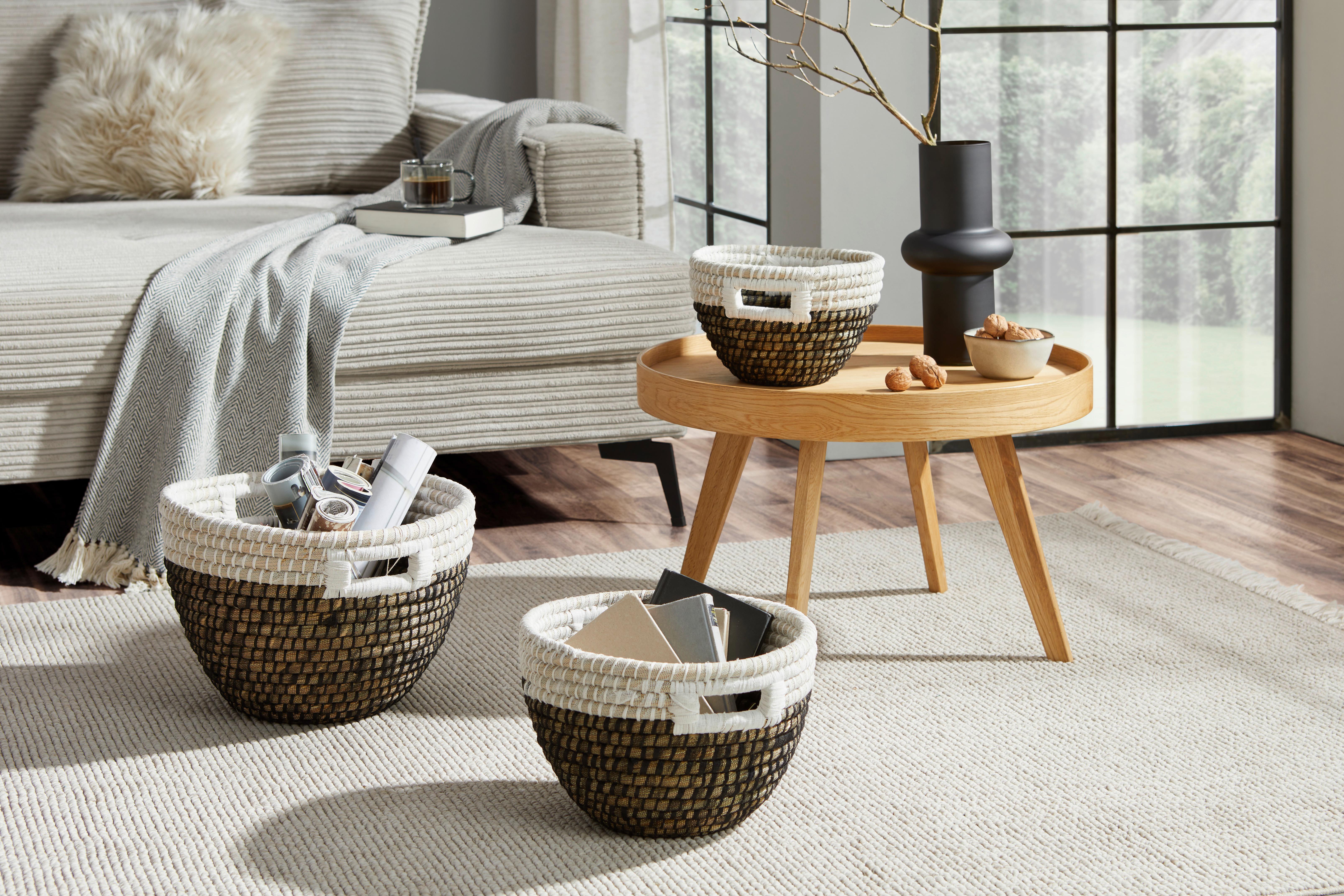 Korb Nele - Naturfarben, KONVENTIONELL, Naturmaterialien (32/21cm) - Luca Bessoni