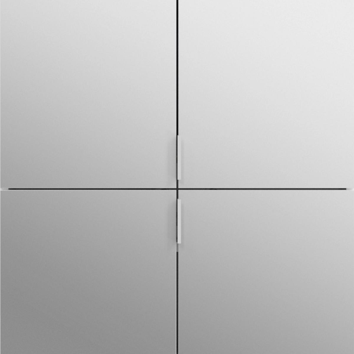 VÍCEÚČELOVÁ SKŘÍŇ PROJEKT X - bílá/černá, Moderní, kov/kompozitní dřevo (65/193/37cm) - MID.YOU