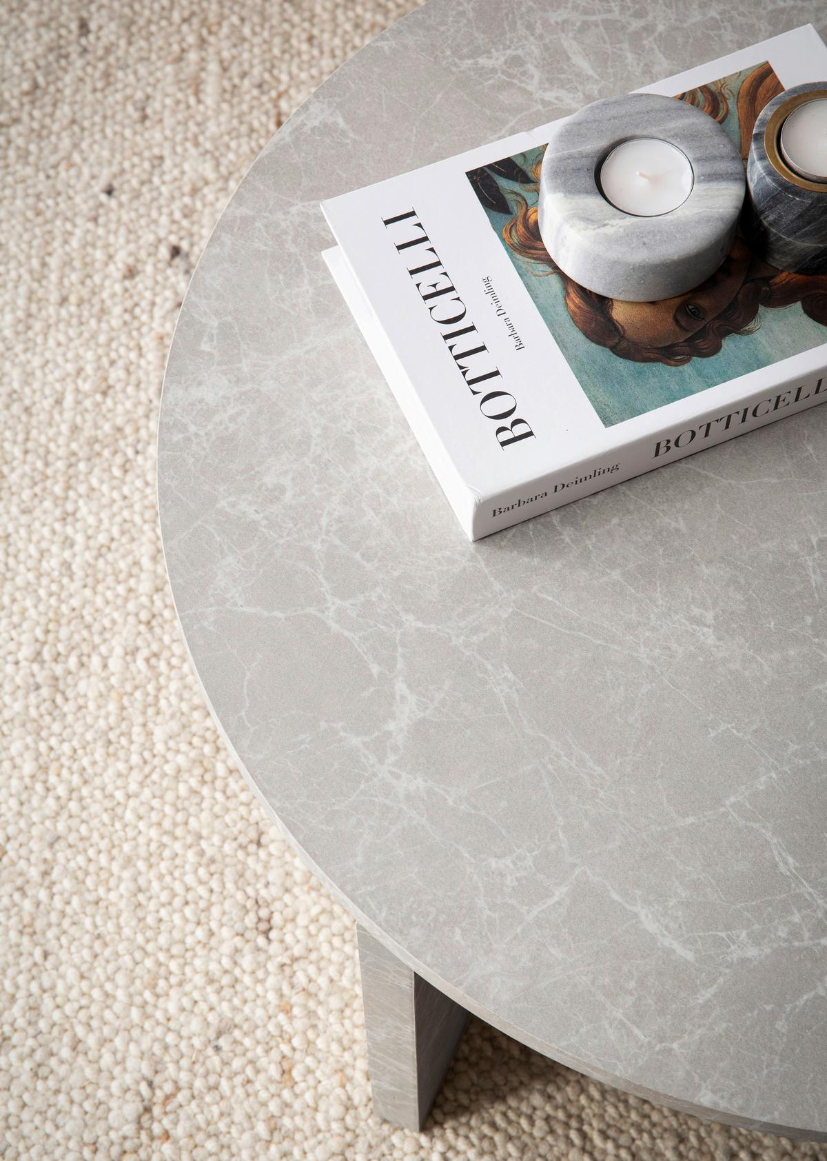 Couchtisch Sandfarben L: 60 Cm - Sandfarben, Design, Holzwerkstoff (60/60/33cm) - Livetastic