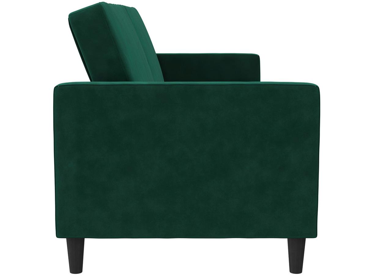 Schlafsofa Palermo Dunkelgrün, mit Schlaffunktion - Dunkelgrün/Schwarz, Basics, Textil (207/86/86cm) - Livetastic