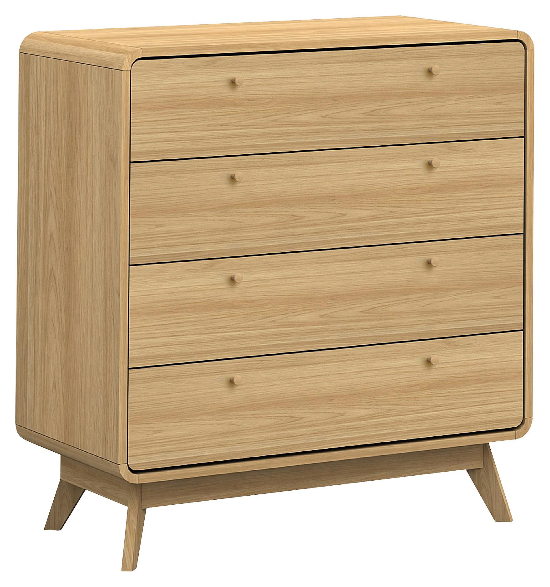 Kommode Cassie Naturfarben 80 cm - Eichefarben/Naturfarben, Design, Holzwerkstoff (80/88/39cm) - MID.YOU