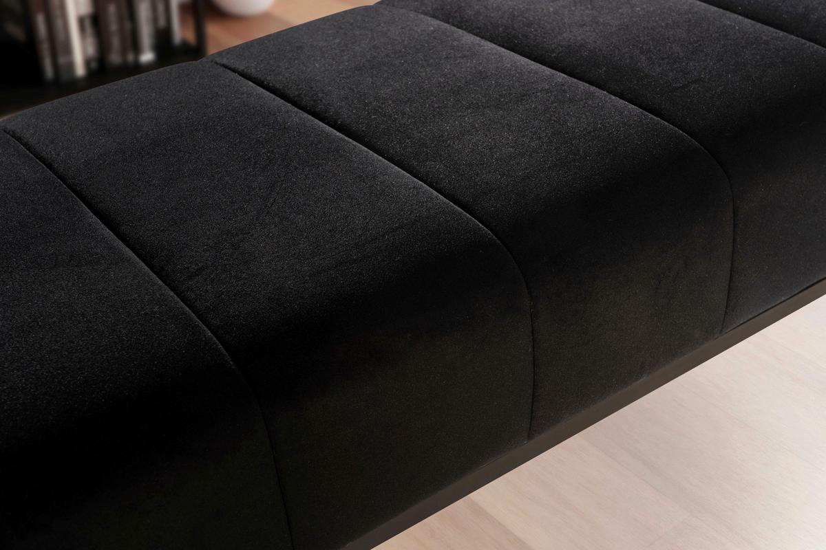 Sitzbank Schwarz, 108 cm - Schwarz, Design, Textil (108/40/40cm) - MID.YOU