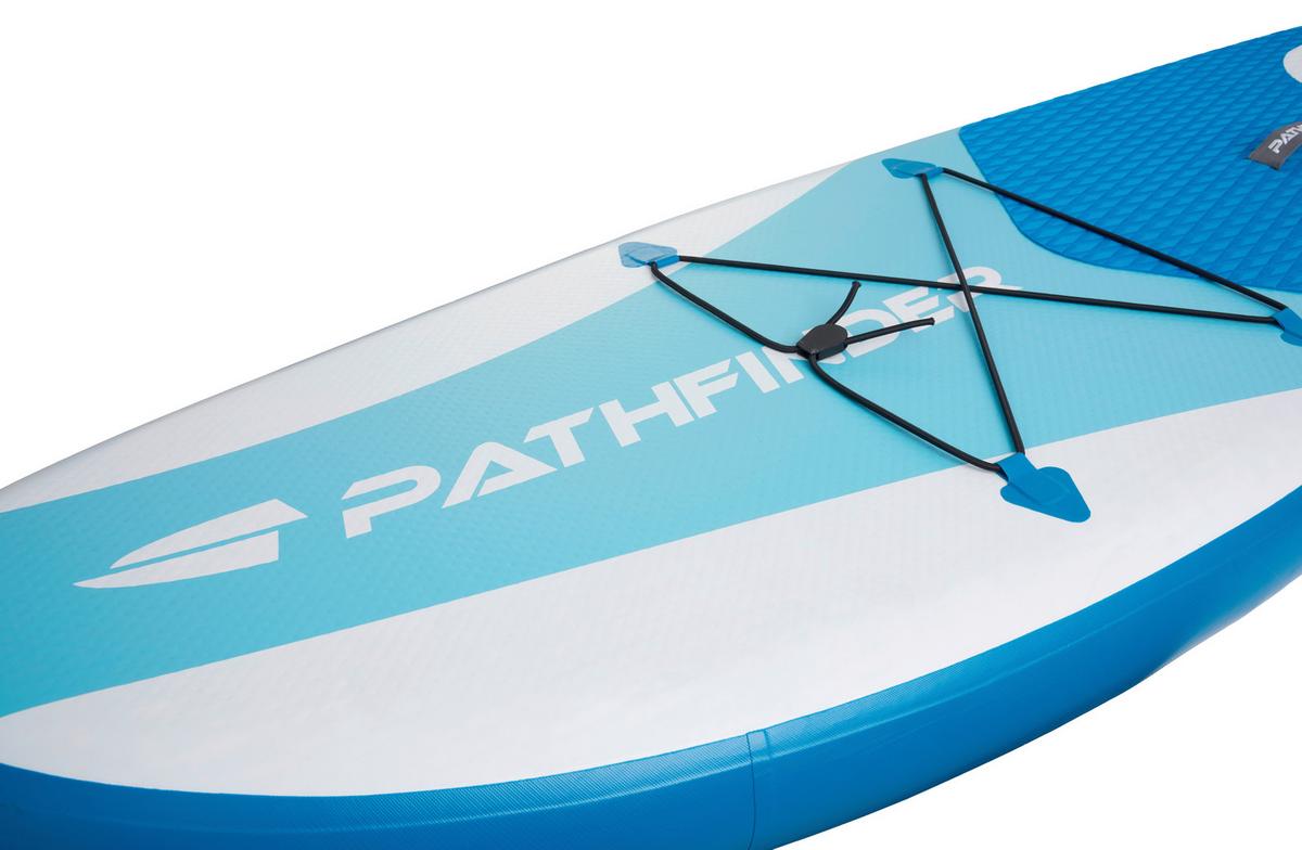 paddleboard SCHOU - bílá/modrá, plast (301/71/15cm)
