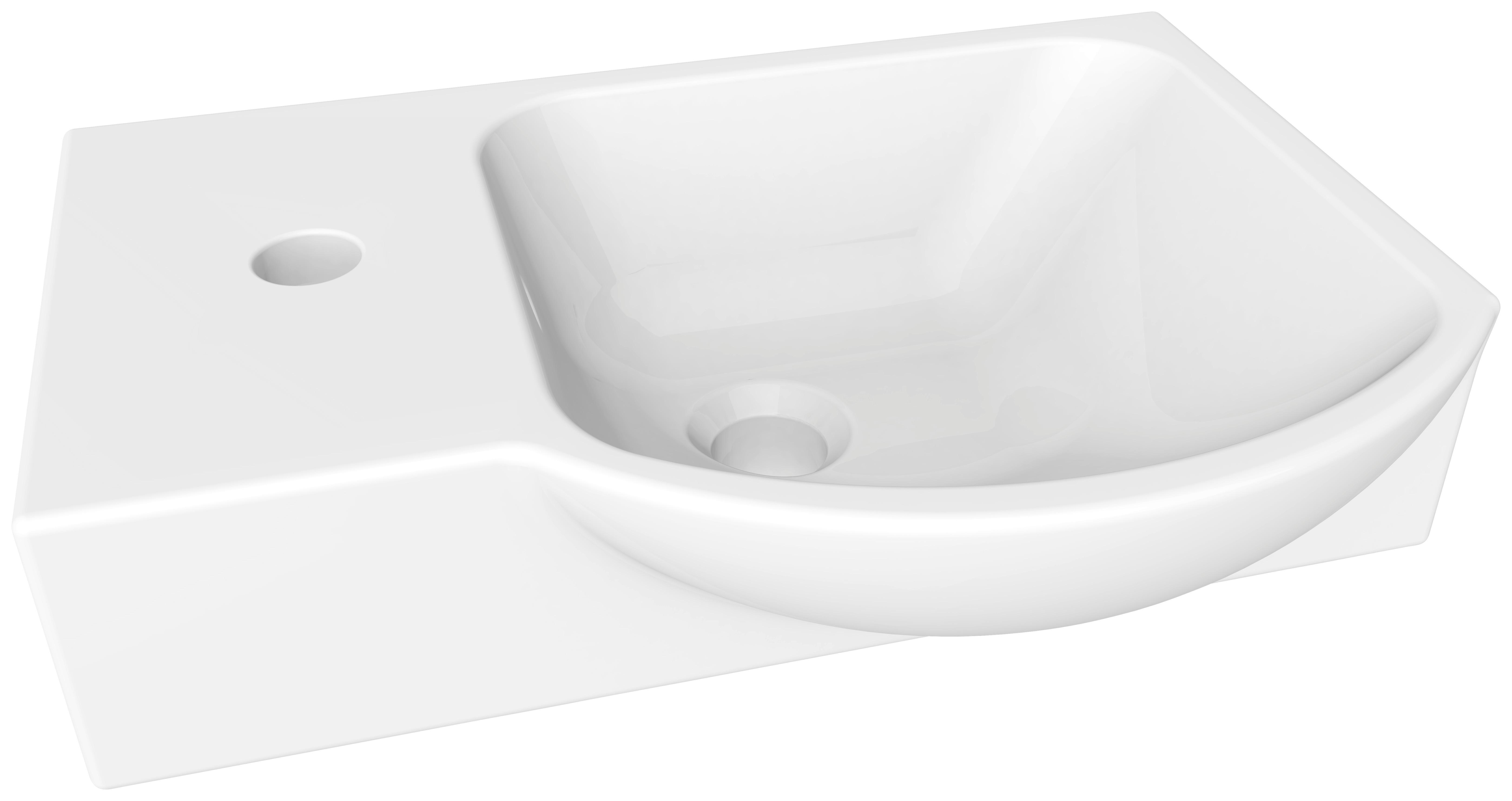 Waschbecken Guest II Keramik 45x32 cm Weiß