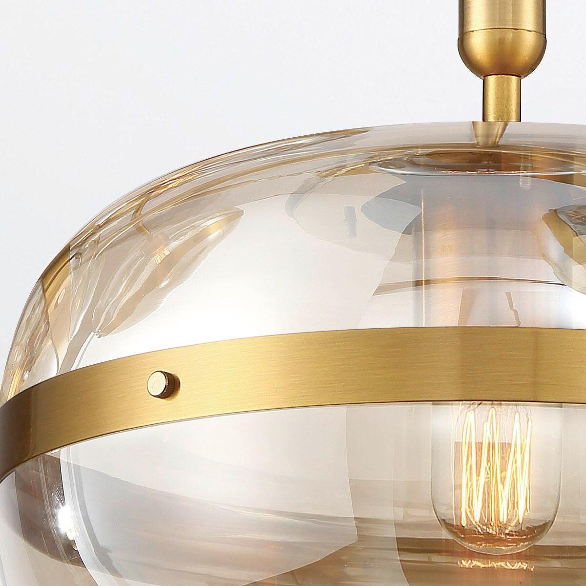 Függeszték Qn-Nottingham-1p-Ab - sárgarézszínű, Konventionell, üveg/fém (36/58,5cm) - Elstead Lighting