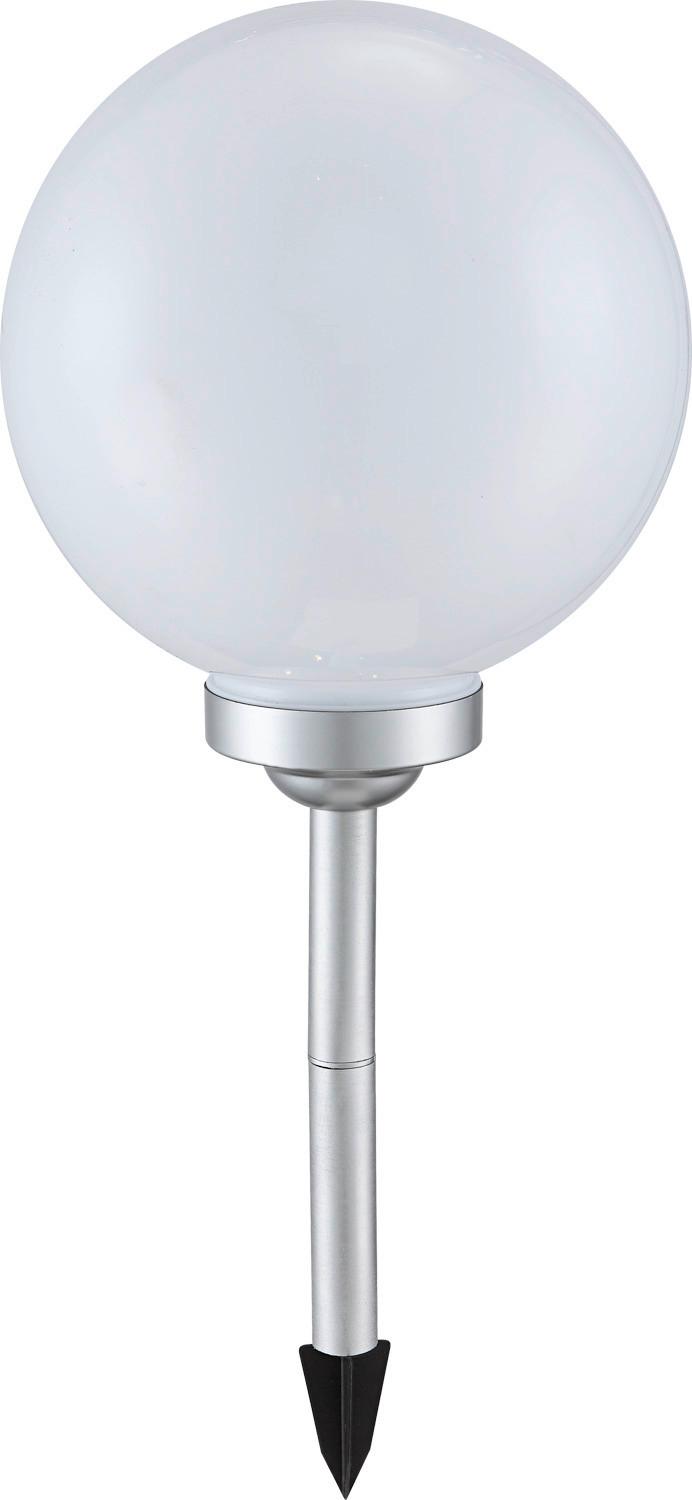 Solarleuchte 3377 - Silberfarben/Weiß, Basics, Kunststoff (25/68cm) - Globo