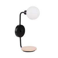 Wandleuchte 21-76878 - Schwarz, Natur, Metall (21/13/35cm)