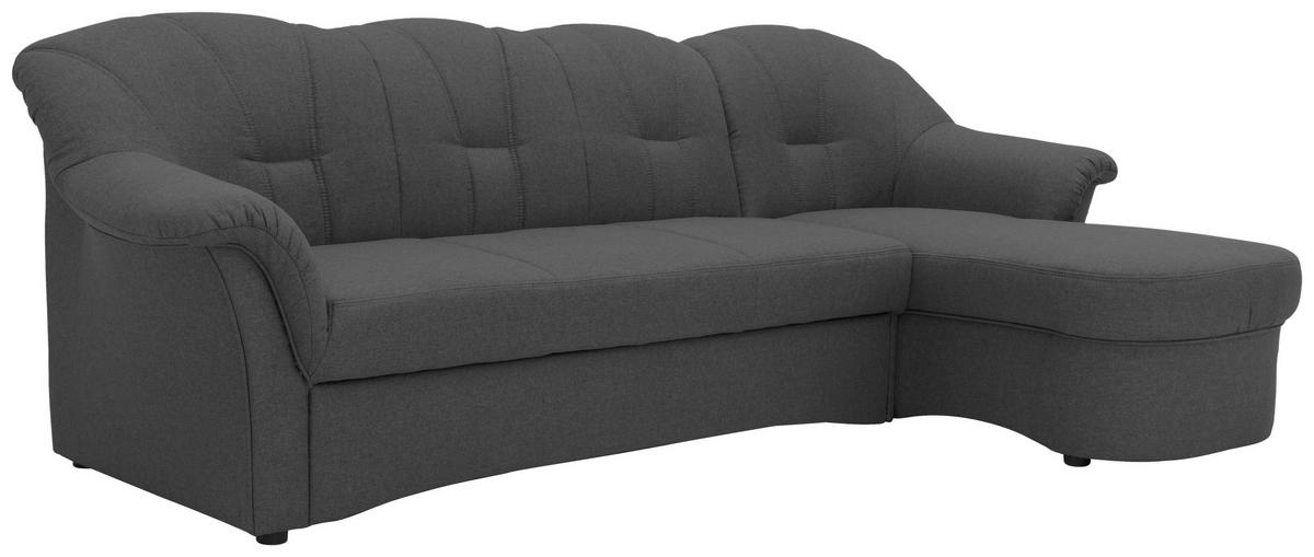 Ecksofa Papenburg Grau - Schwarz/Grau, KONVENTIONELL, Textil (233/142cm) - MID.YOU