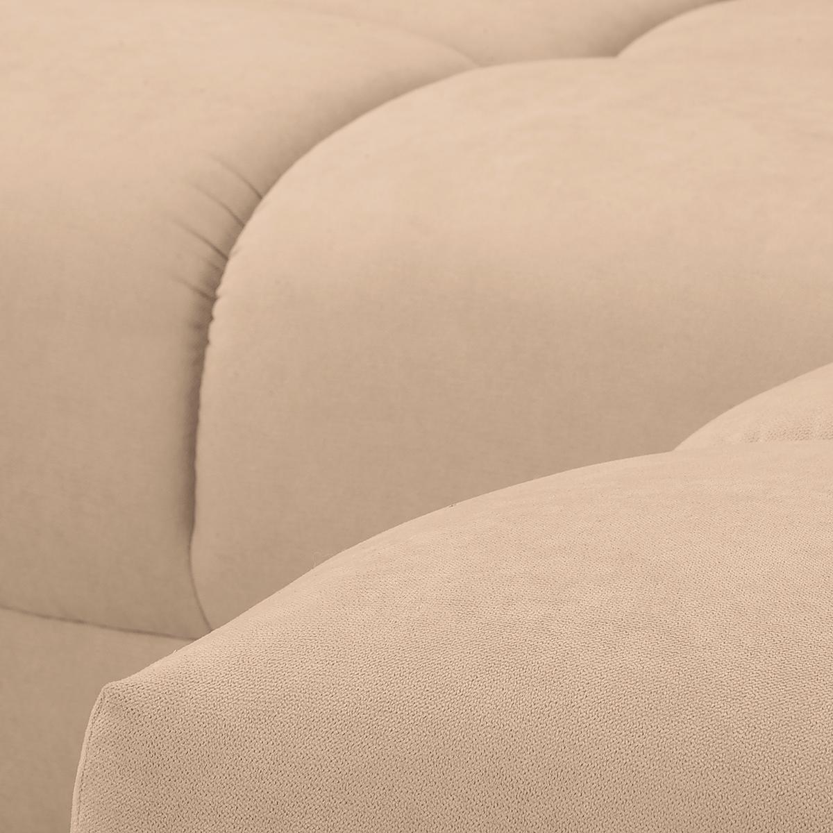 Ecksofa Azzuro Beige S: 256x175 cm - Beige/Silberfarben, Design, Textil (256/175cm) - Livetastic