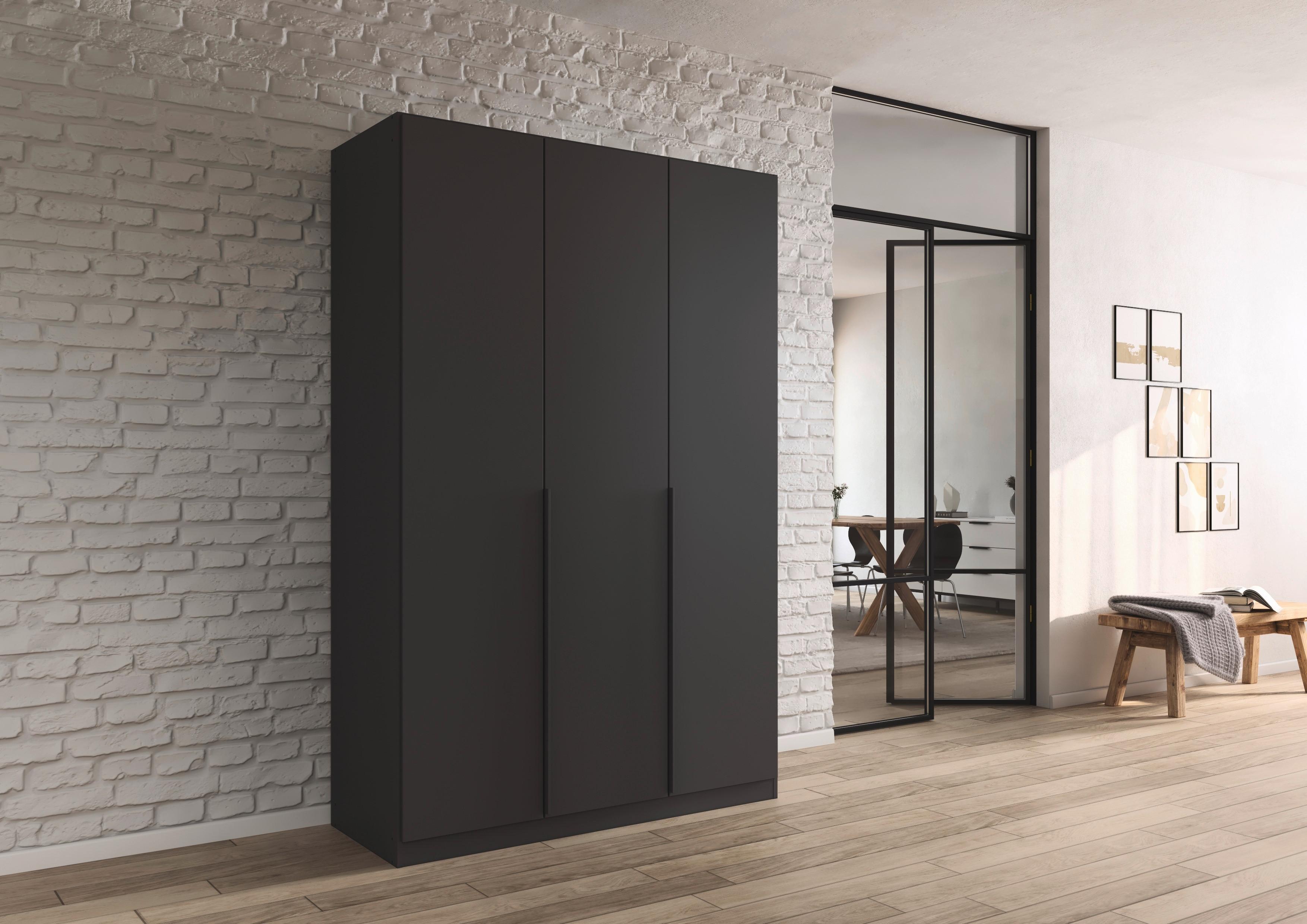 Drehtürenschrank Alabama Grau Metallic B: 136 Cm - Grau, MODERN, Holzwerkstoff (136/229/54cm) - Rauch Möbel