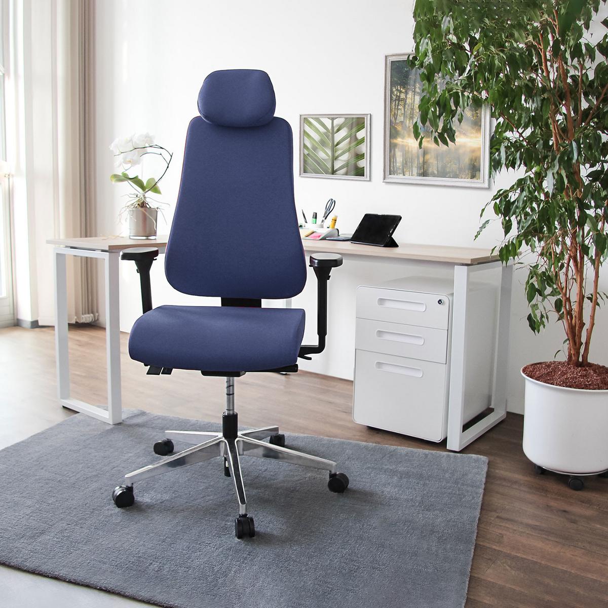 Drehstuhl Pro-Tec 400 Dunkelblau - Dunkelblau, MODERN, Kunststoff/Textil (70/148/65cm) - MID.YOU