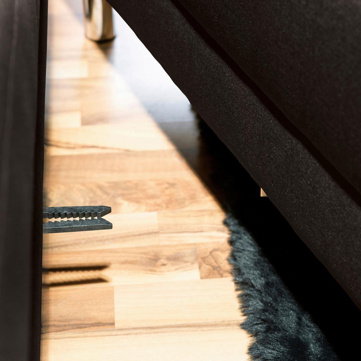 Ecksofa mit Schlaffunktion Just Fashion Dunkelbraun - Chromfarben/Dunkelbraun, KONVENTIONELL, Textil (152/230cm) - Max Winzer