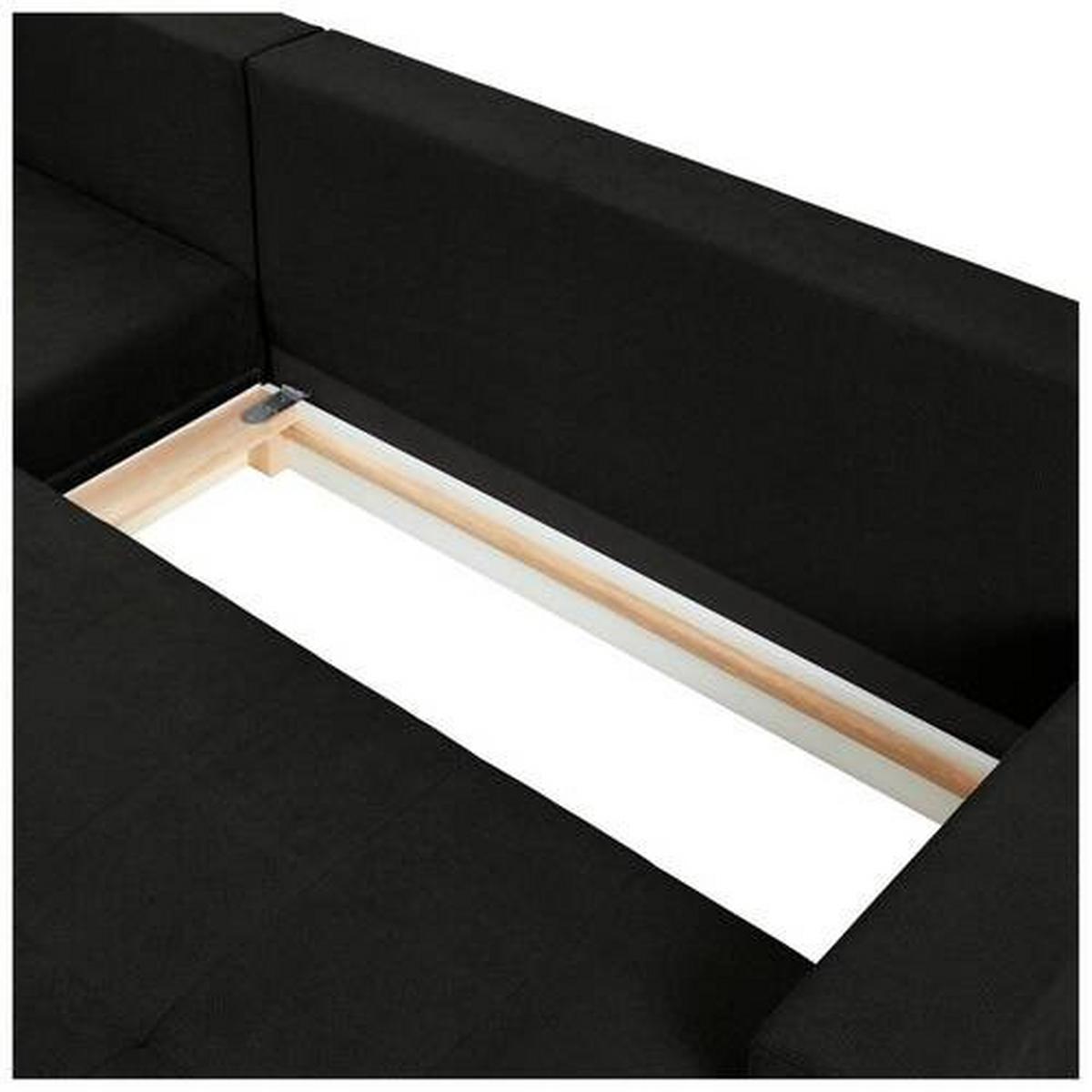 Ecksofa Boston, Schwarz S: 231x157 Cm - Schwarz, KONVENTIONELL, Textil (231/157cm) - P & B