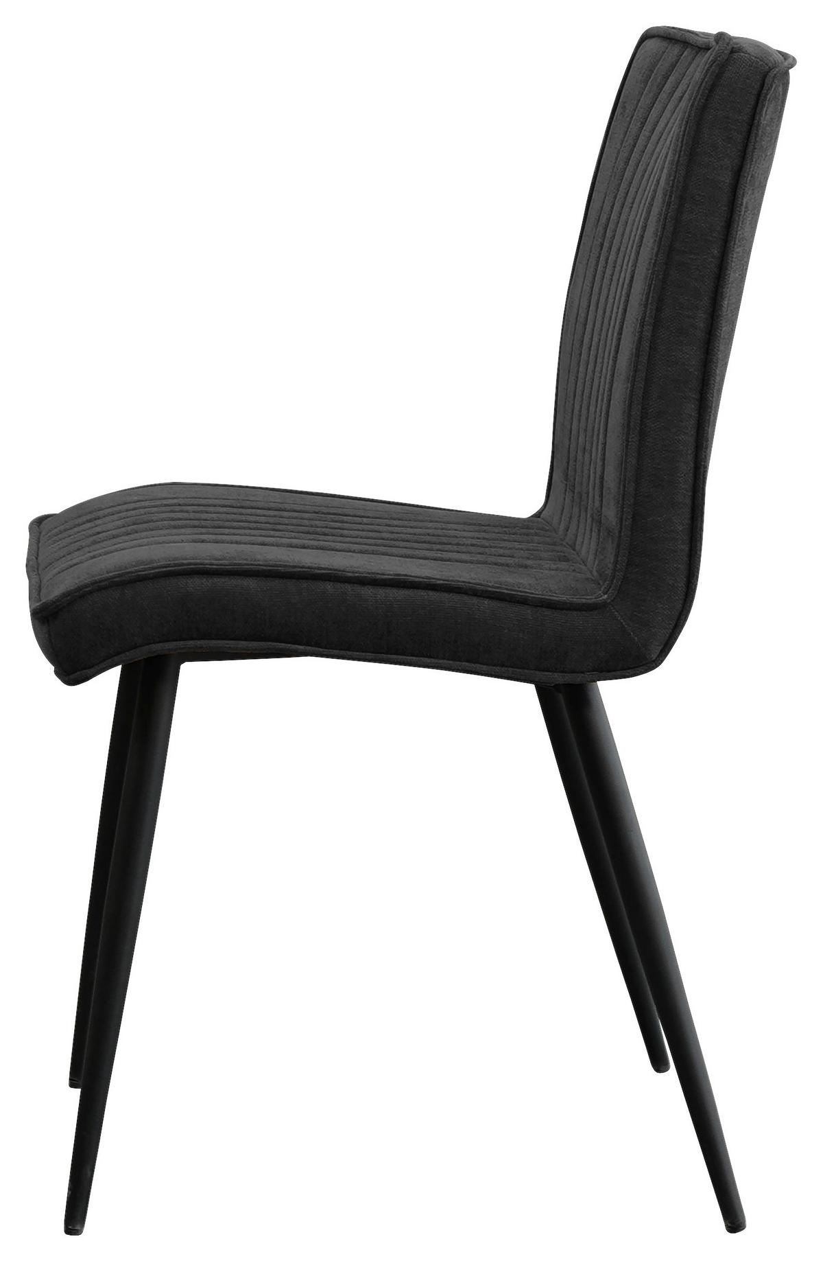 Židle Lena, šedá barva - šedá/černá, Moderní, kov/dřevo (43/86/57cm) - Mömax