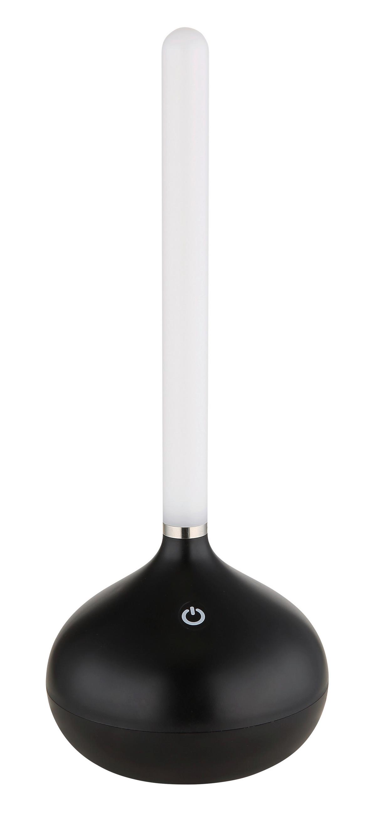 Akku-tischleuchte 28067s Turner - Schwarz/Weiß, Design, Kunststoff (9,6/24,3cm) - Globo