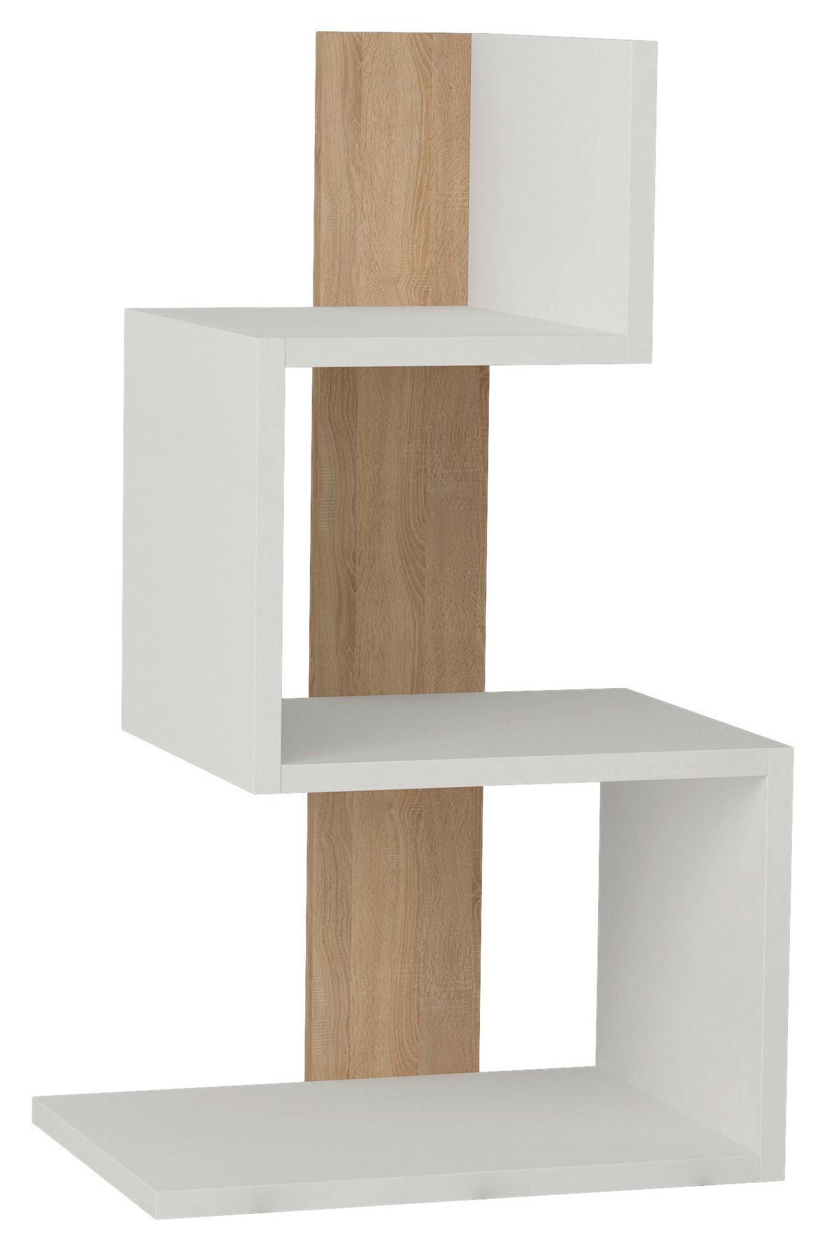 Beistelltisch Rosie Beistelltisch - Eichefarben/Weiß, Design, Holzwerkstoff (42/72/30cm) - Livetastic