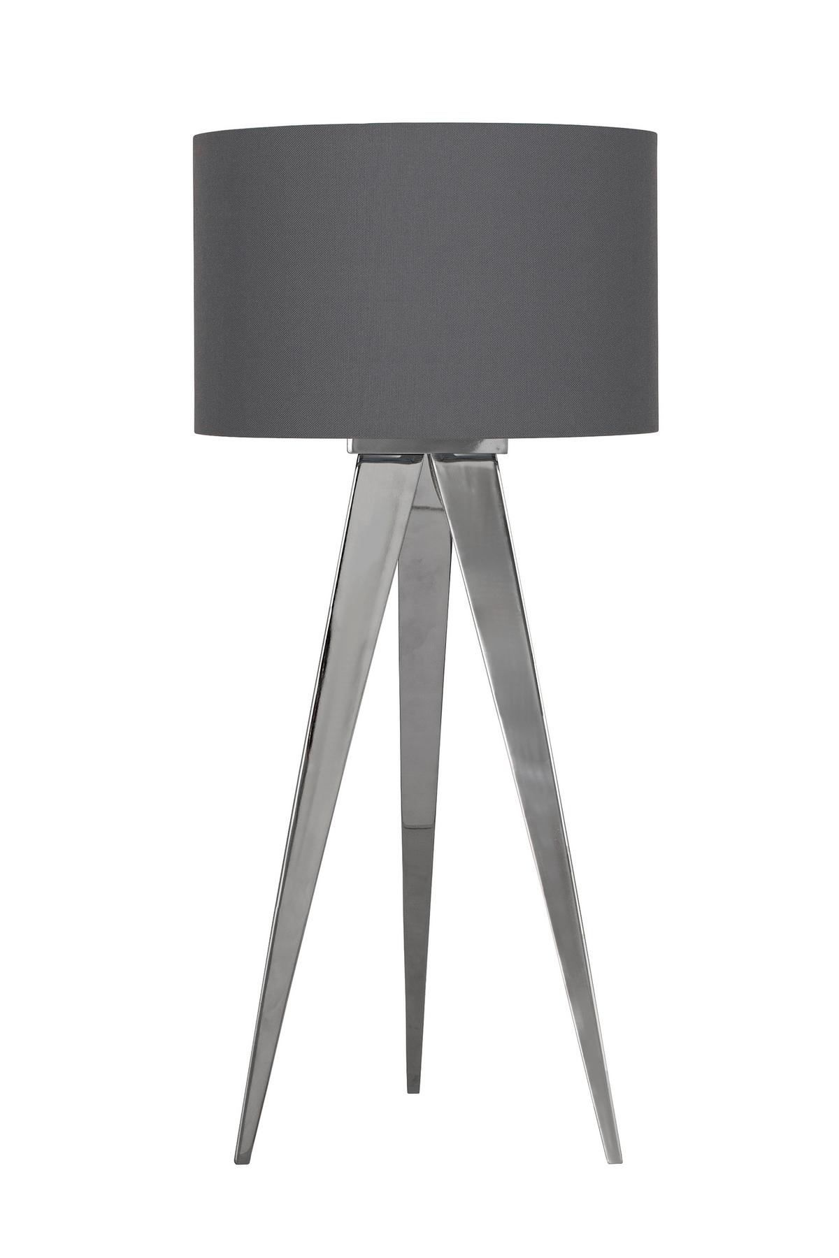 Tischlampe Tripod Chromfarben mit Kippschalter - Chromfarben, Basics, Kunststoff/Metall (28/18cm) - Näve