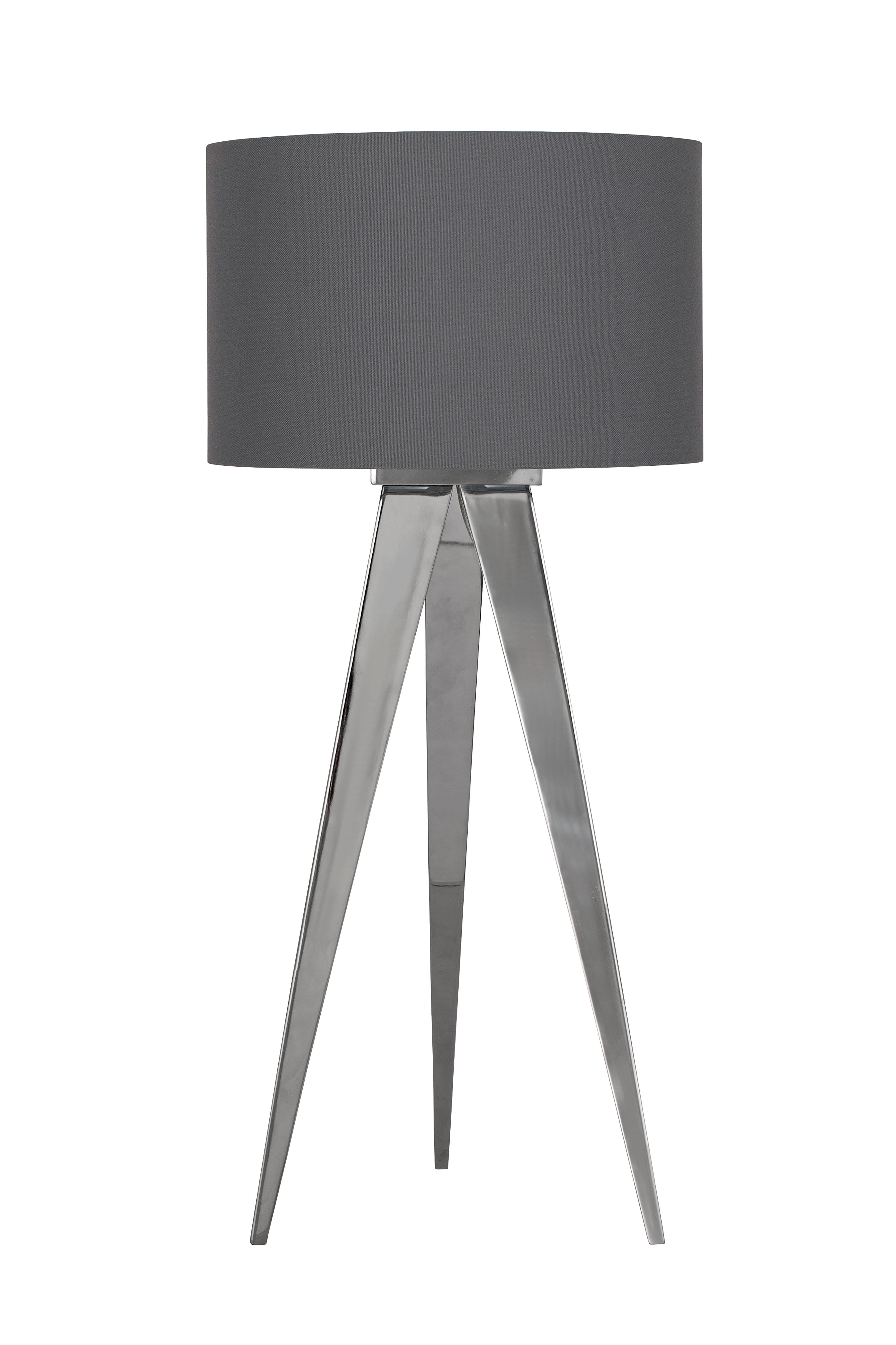 Tischlampe Tripod Chromfarben mit Kippschalter