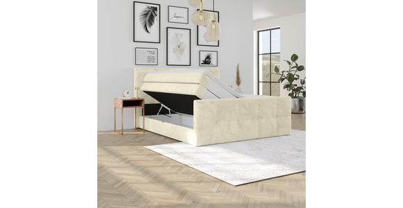 Boxspringbett mit Topper und Bettkasten 180x200 cm Medino - Champagner, KONVENTIONELL, Holz/Holzwerkstoff (180/200cm) - Luca Bessoni