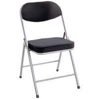 Klappsessel Kurt - Schwarz/Alufarben, MODERN, Textil/Metall (47/79/53cm)