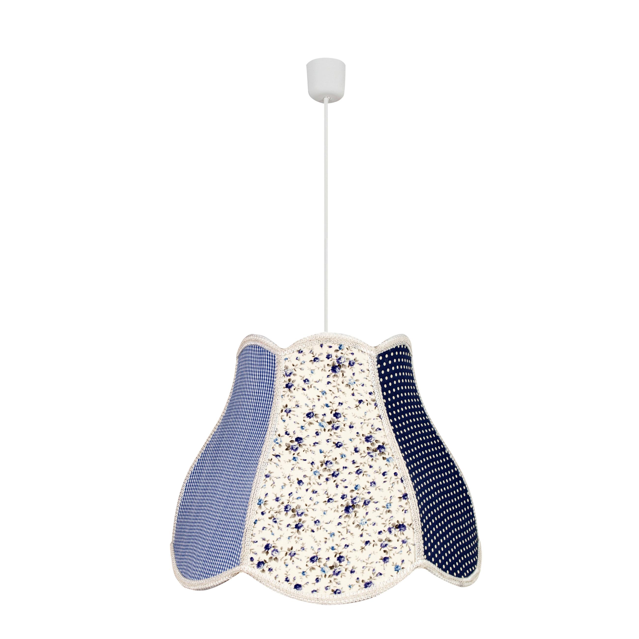 Pendelleuchte 31-59954 Zuza - Blau/Hellgrau, KONVENTIONELL, Kunststoff/Textil (35/35/90cm)