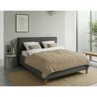 POLSTERBETT Fiora Anthrazit 180x200 - Eichefarben/Anthrazit, MODERN, Holz/Textil (180/200cm) - MID.YOU