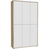 Skříň na boty, šedá/dub artisan, š: 109,2cm - šedá/světle šedá, Moderní, kompozitní dřevo/plast (109,2/191,9/34,9cm)