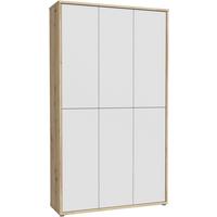 Skriňa na topánky, sivá/dub artisan, š: 109,2cm - sivá/svetlosivá, Modern, kompozitné drevo/plast (109,2/191,9/34,9cm)