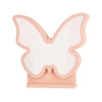 KINDERTISCHLEUCHTE 41-11701 BUTTERFLY - Pink, Basics, Holzwerkstoff/Kunststoff (28.5/5/26.5cm)