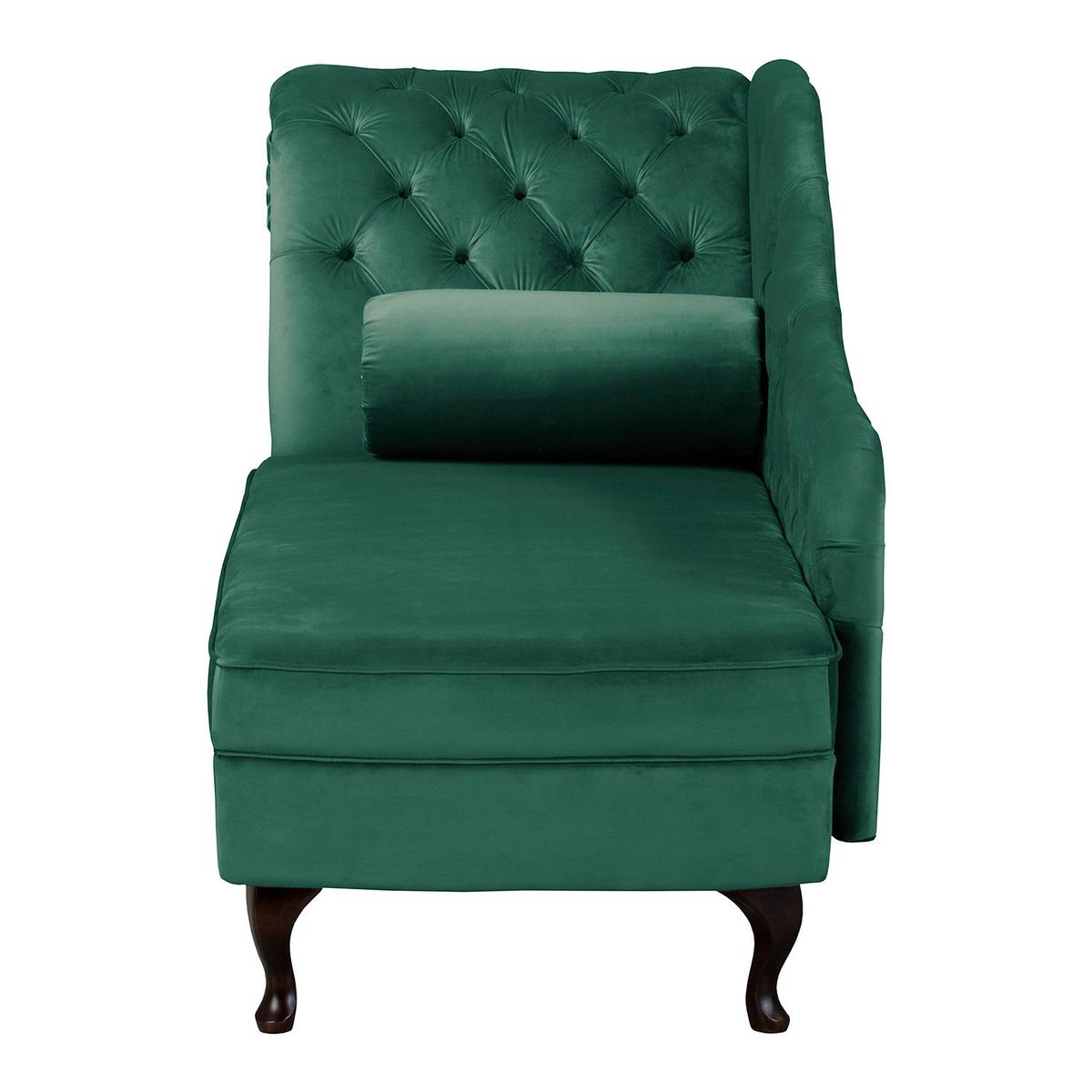 Récamiere Pako Grün B: 185cm - Braun/Grün, Design, Textil (185/93/75cm) - Livetastic